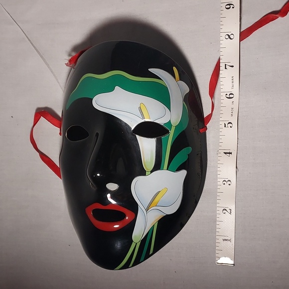 Vintage 1980 Pelzman Design Hand Painted Ceramic Carnival Face Wall Mask Vandor - Picture 3 of 7